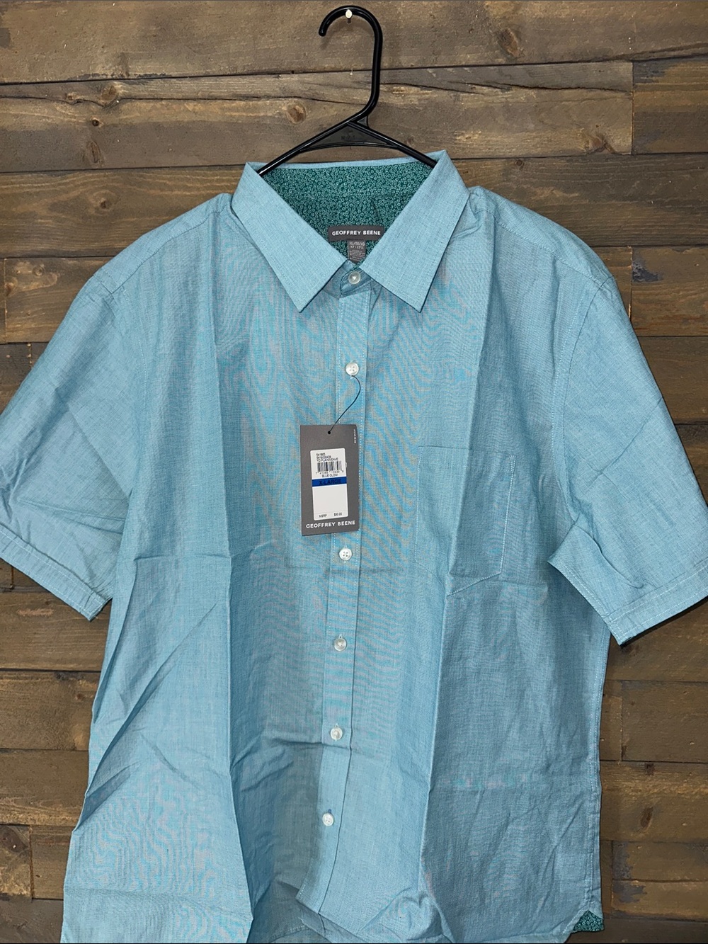 Geoffrey Beene Men's Short-Sleeve Button-Down Shirt - Light Blue